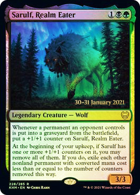 Sarulf, Realm Eater [Kaldheim Prerelease Promos] | Good Games Cannington