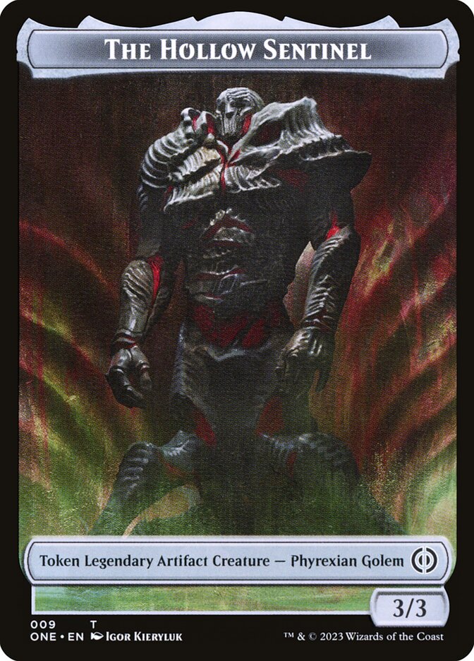Phyrexian Goblin // The Hollow Sentinel Double-Sided Token [Phyrexia: All Will Be One Tokens] | Good Games Cannington