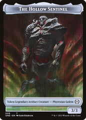 Phyrexian Goblin // The Hollow Sentinel Double-Sided Token [Phyrexia: All Will Be One Tokens] | Good Games Cannington