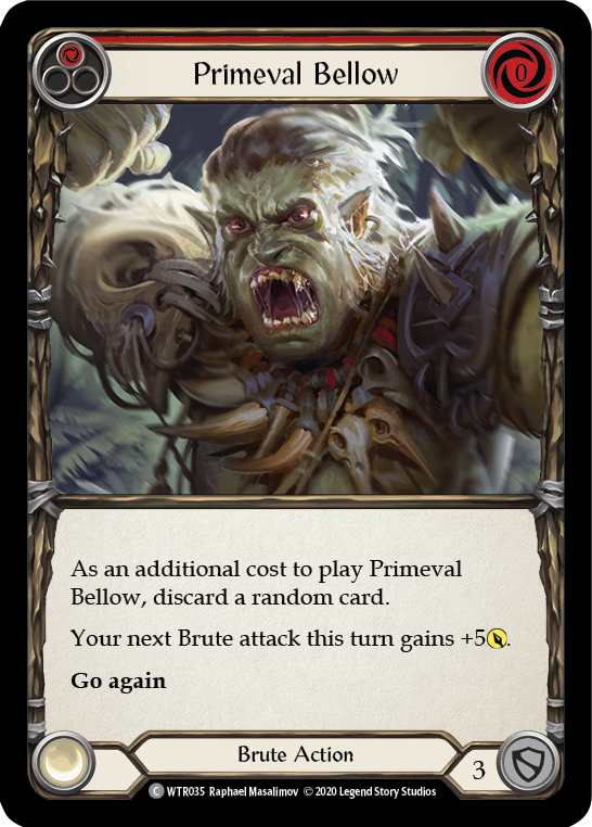 Primeval Bellow (Red) [U-WTR035] (Welcome to Rathe Unlimited)  Unlimited Rainbow Foil | Good Games Cannington