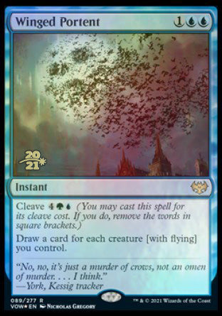 Winged Portent [Innistrad: Crimson Vow Prerelease Promos] | Good Games Cannington
