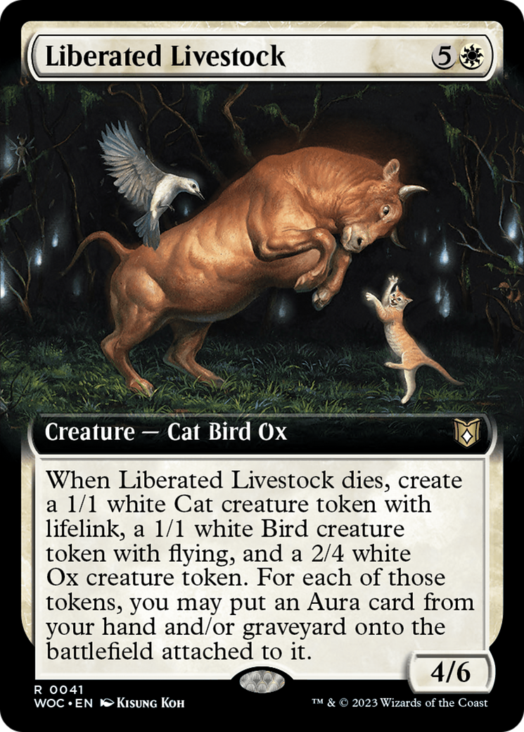 Liberated Livestock (Extended Art) [Wilds of Eldraine Commander] | Good Games Cannington