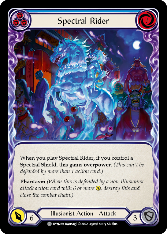Spectral Rider (Blue) [DYN229] (Dynasty)  Rainbow Foil | Good Games Cannington