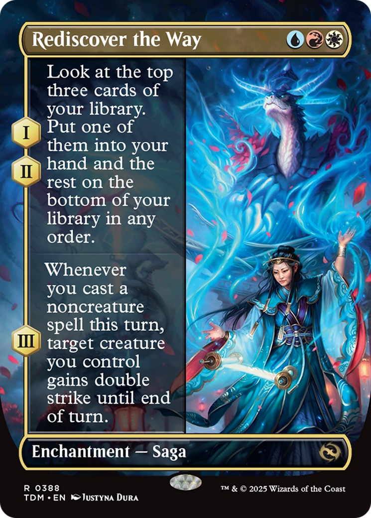 Rediscover the Way (Borderless) [Tarkir: Dragonstorm] | Good Games Cannington
