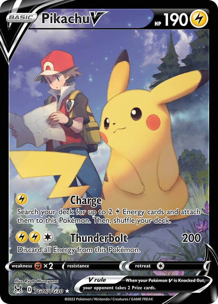 Pikachu V (TG16/TG30) [Sword & Shield: Lost Origin] | Good Games Cannington