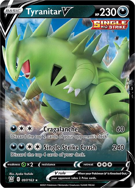 Tyranitar V 097/163 (SWSH05: Battle Styles)  - Holofoil | Good Games Cannington