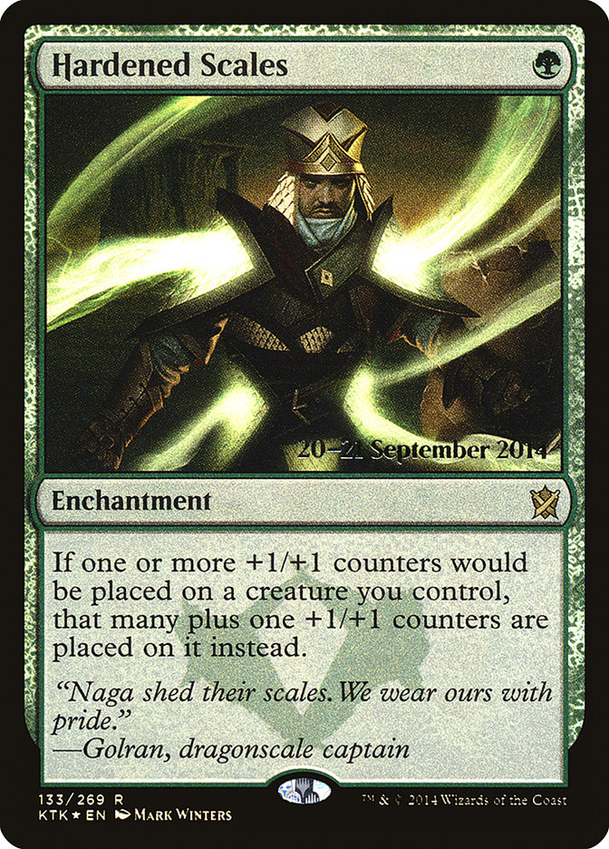 Hardened Scales [Khans of Tarkir Prerelease Promos] | Good Games Cannington