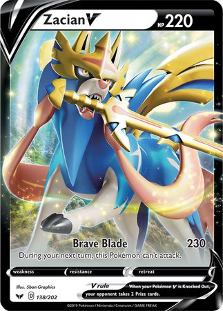 Zacian V (138/202) (Jumbo Card) [Sword & Shield: Base Set] | Good Games Cannington