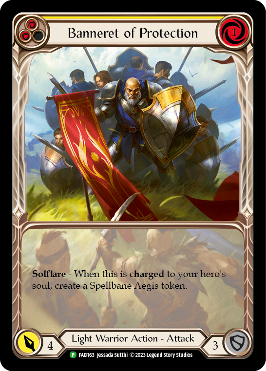 Banneret of Protection [FAB163] (Promo)  Rainbow Foil | Good Games Cannington