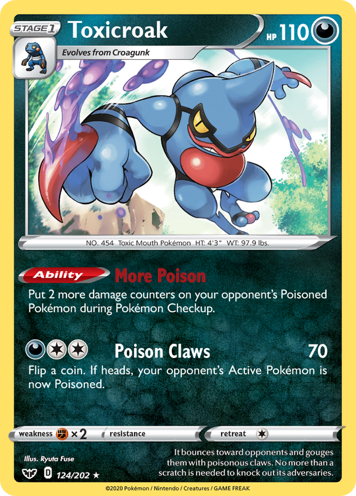 Toxicroak (124/202) [Sword & Shield: Base Set] | Good Games Cannington