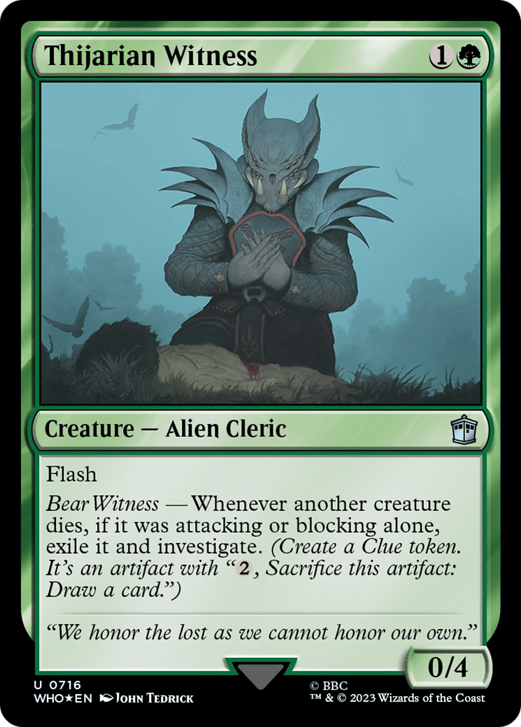 Thijarian Witness (Surge Foil) [Doctor Who] | Good Games Cannington