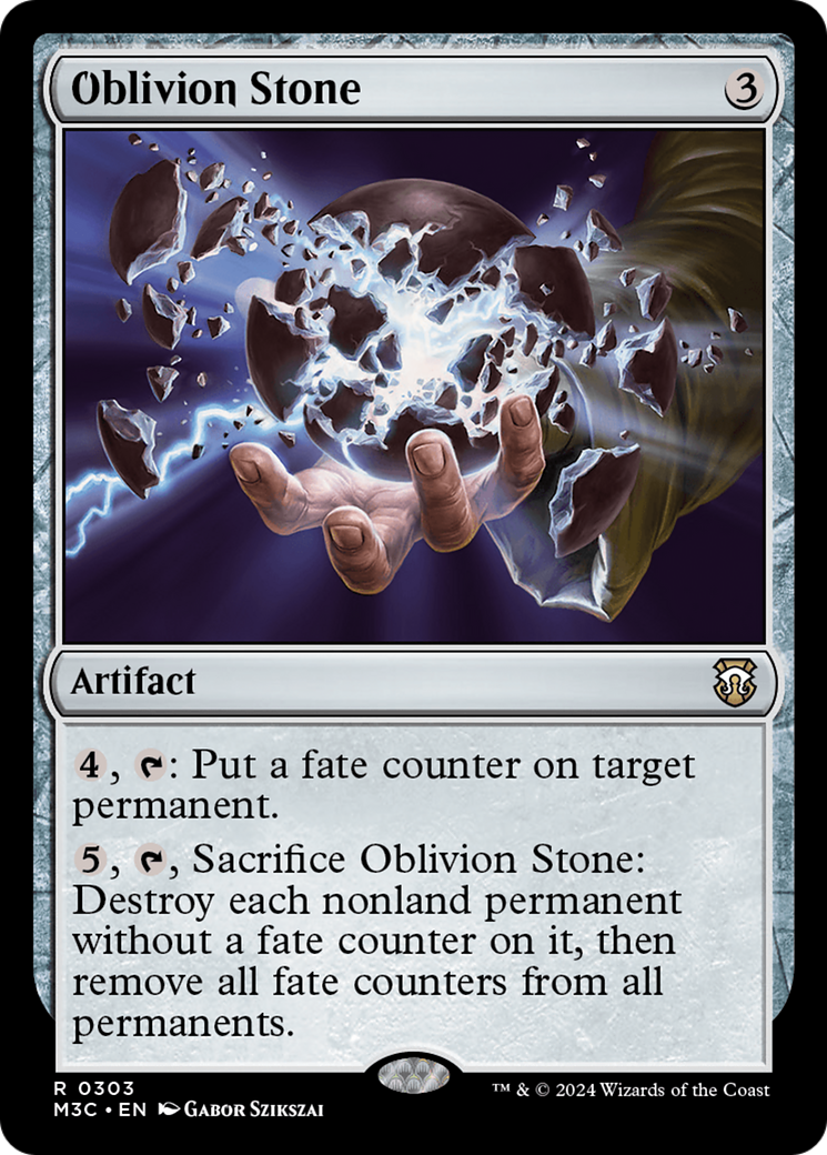 Oblivion Stone (Ripple Foil) [Modern Horizons 3 Commander] | Good Games Cannington