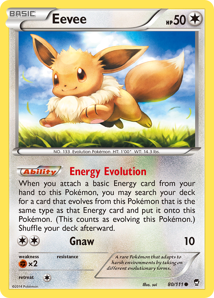 Eevee (80/111) [XY: Furious Fists] | Good Games Cannington