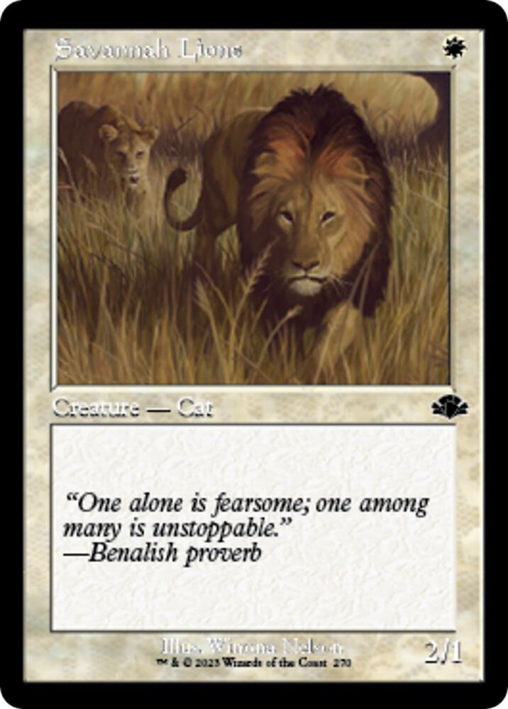 Savannah Lions Retro Frame 270 (Dominaria Remastered)  | Good Games Cannington
