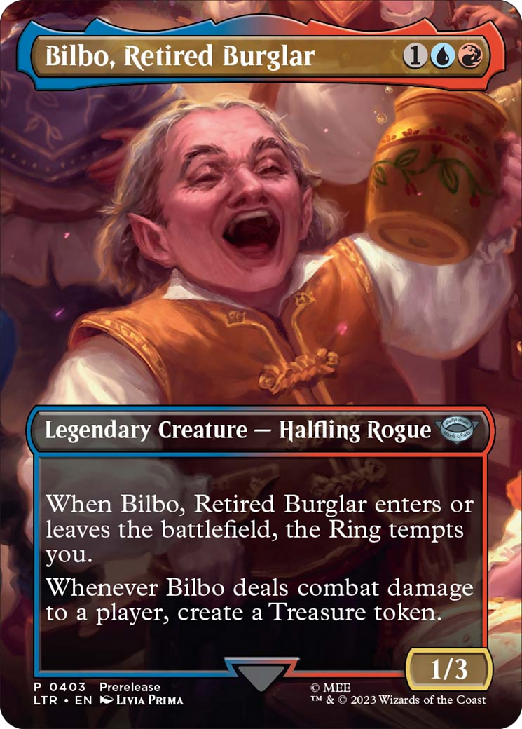 Bilbo, Retired Burglar (Borderless Alternate Art) [The Lord of the Rings: Tales of Middle-Earth] | Good Games Cannington