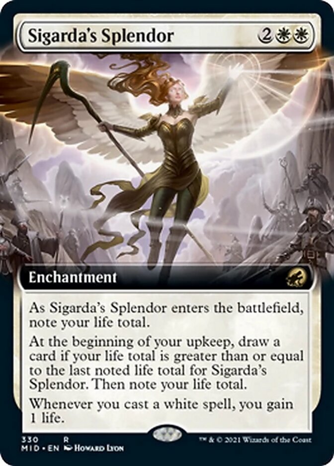 Sigarda's Splendor (Extended Art) [Innistrad: Midnight Hunt] | Good Games Cannington
