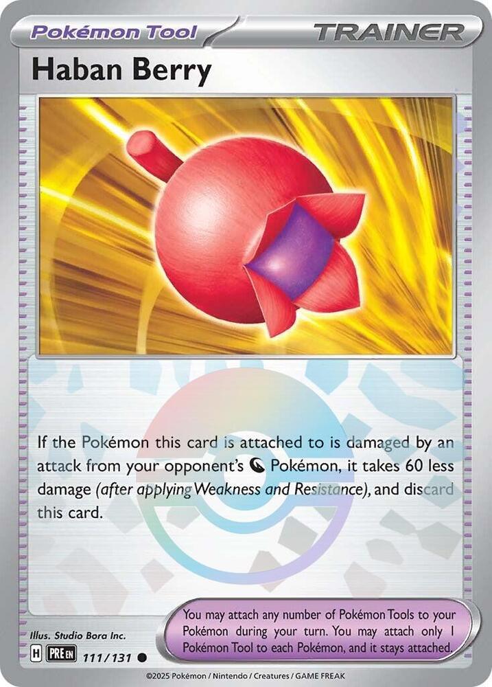 Haban Berry (111/131) (Poke Ball Pattern) [Scarlet & Violet: Prismatic Evolutions] | Good Games Cannington