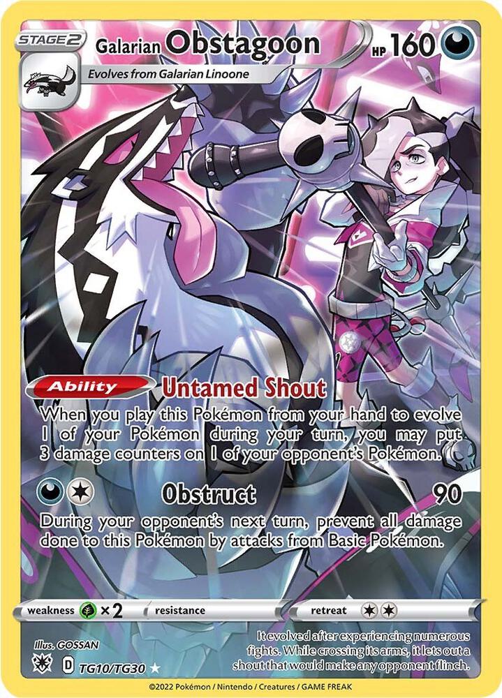 Galarian Obstagoon (SWSH10: Astral Radiance Trainer Gallery)  - Holofoil | Good Games Cannington