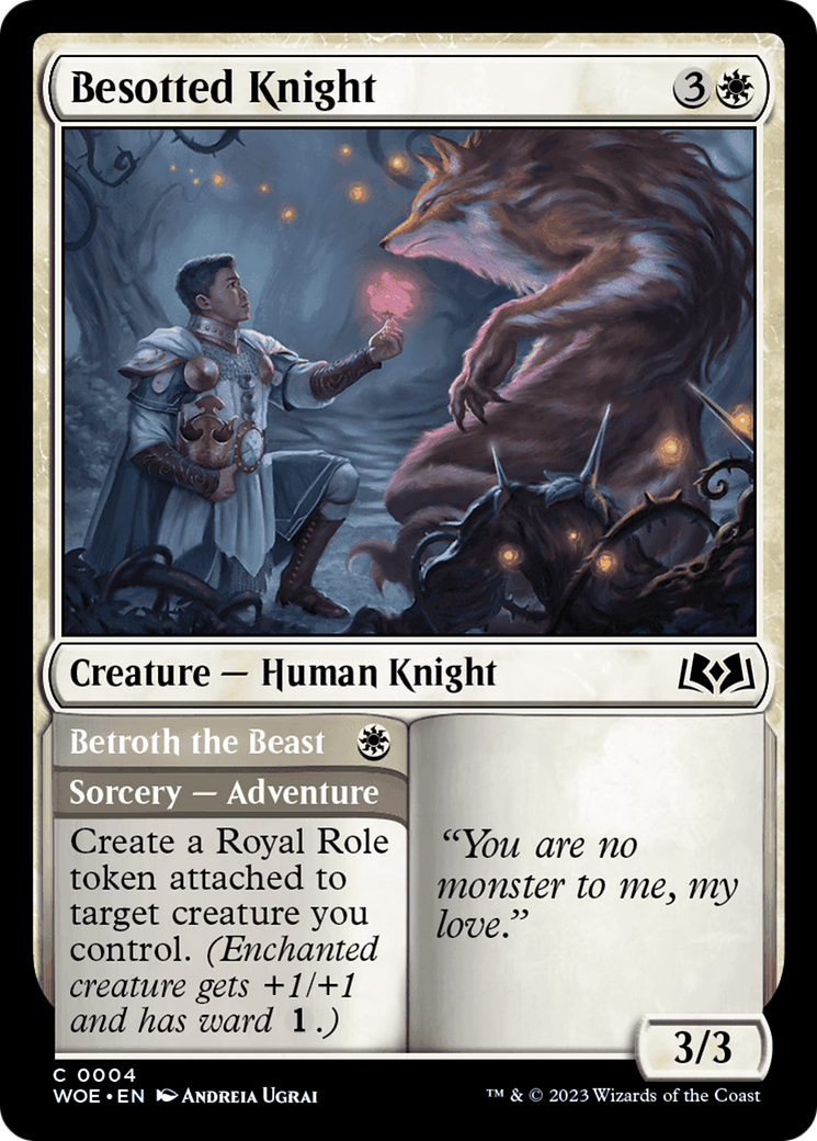 Besotted Knight // Betroth the Beast [Wilds of Eldraine] | Good Games Cannington