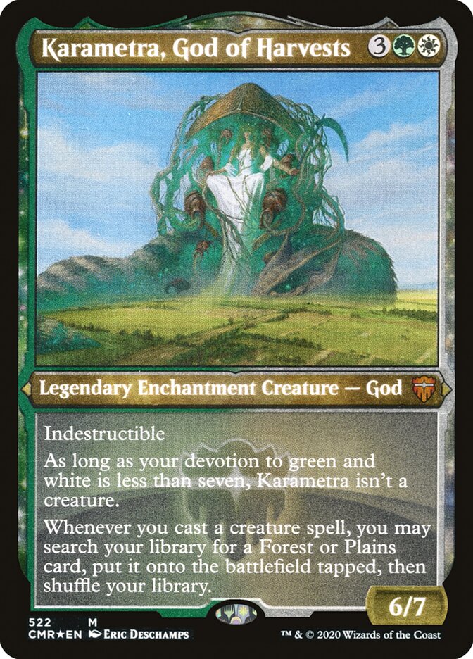 Karametra, God of Harvests (Etched) [Commander Legends] | Good Games Cannington