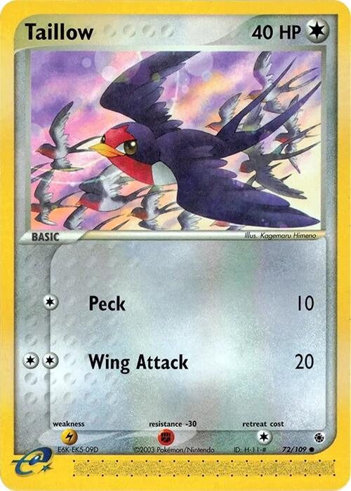 Taillow (72/109) [EX: Ruby & Sapphire] | Good Games Cannington