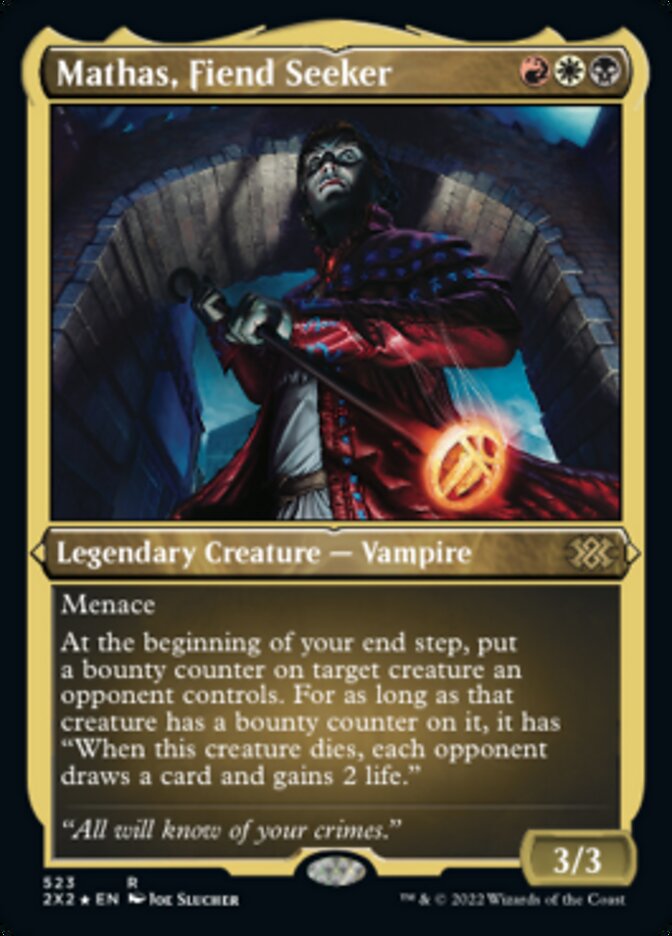 Mathas, Fiend Seeker (Foil Etched) [Double Masters 2022] | Good Games Cannington