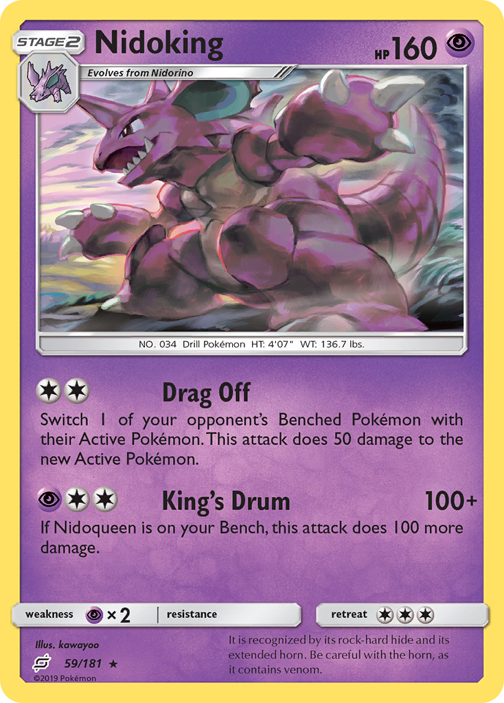 Nidoking (59/181) [Sun & Moon: Team Up] | Good Games Cannington
