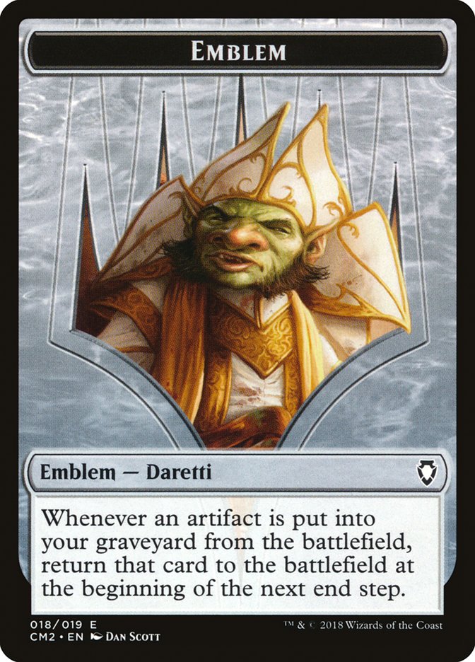 Daretti, Scrap Savant Emblem [Commander Anthology Volume II Tokens] | Good Games Cannington
