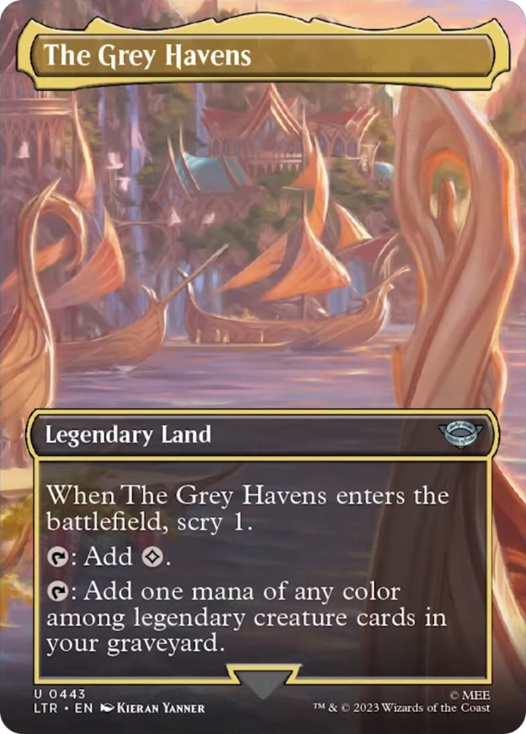 The Grey Havens (Borderless Alternate Art) [The Lord of the Rings: Tales of Middle-Earth] | Good Games Cannington