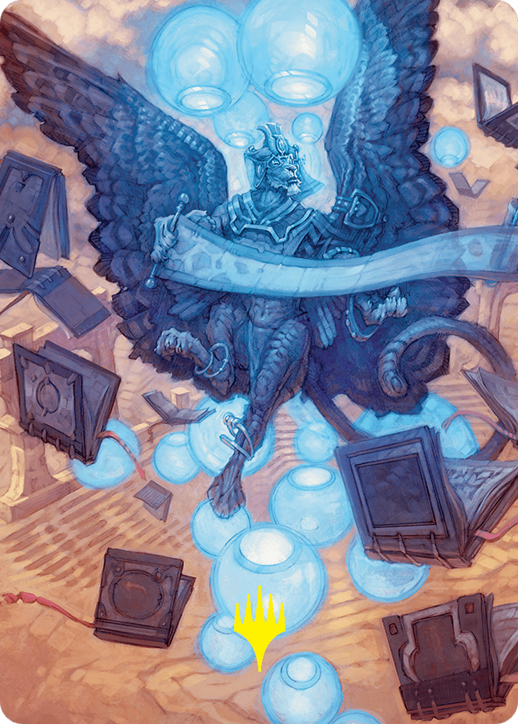 Sphinx of Forgotten Lore Art Card (33/54) (Gold-Stamped Signature) [Foundations Art Series] | Good Games Cannington