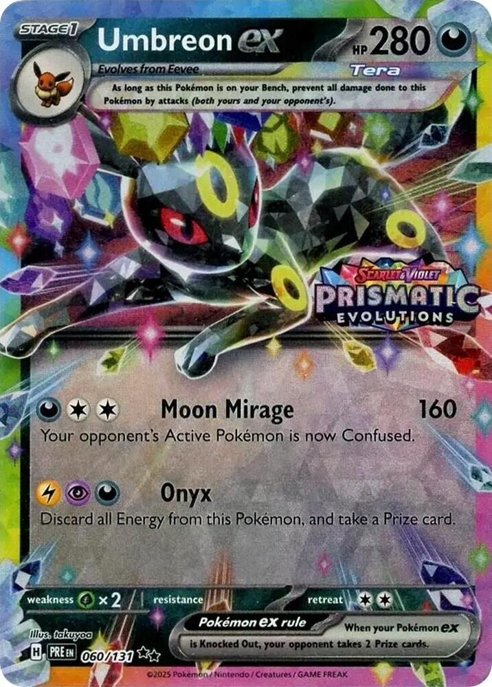 Umbreon ex Prismatic Evolutions Stamp 060/131 (Miscellaneous Cards & Products)  - Holofoil | Good Games Cannington
