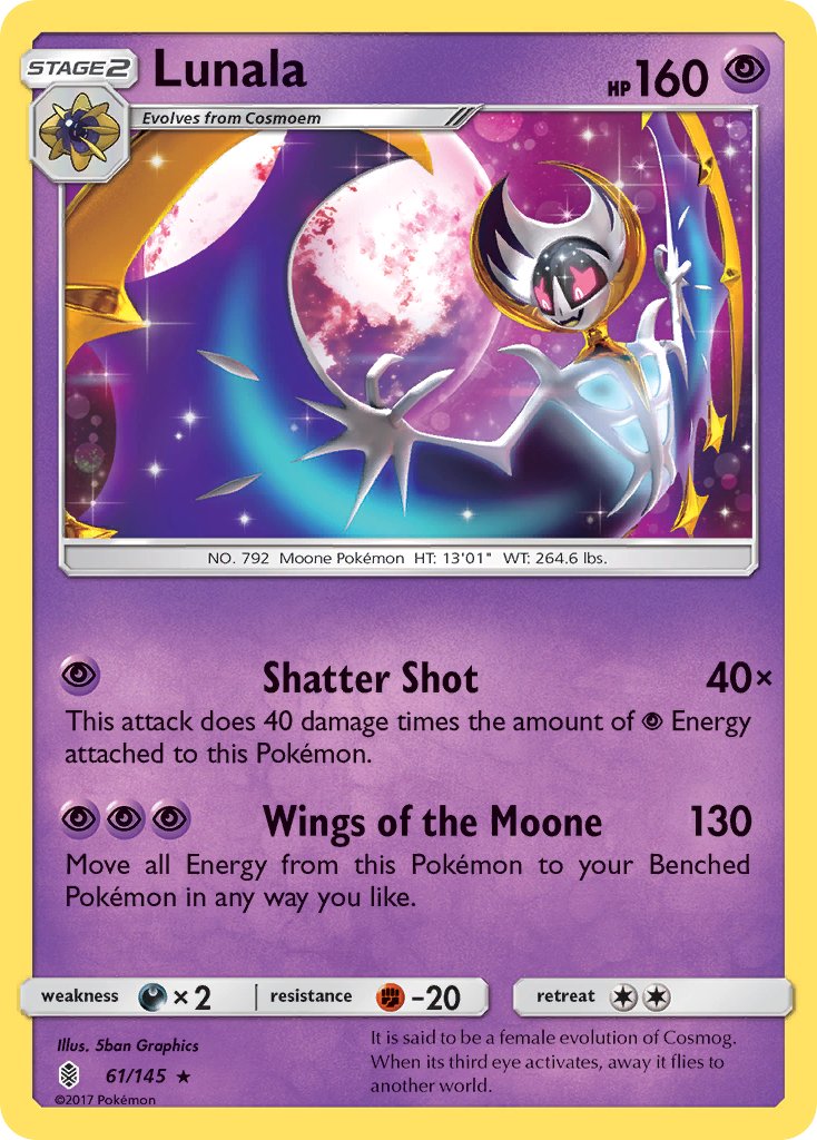 Lunala (61/145) (Theme Deck Exclusive) [Sun & Moon: Guardians Rising] | Good Games Cannington