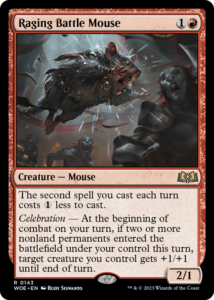 Raging Battle Mouse [Wilds of Eldraine] | Good Games Cannington