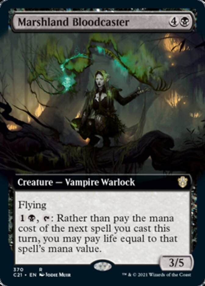 Marshland Bloodcaster (Extended Art) [Commander 2021] | Good Games Cannington