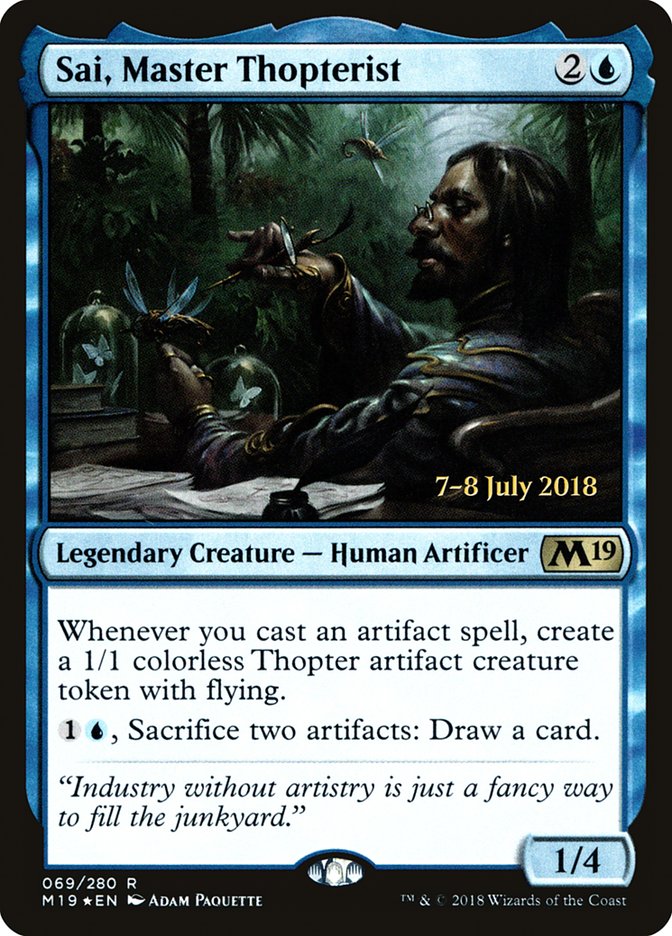 Sai, Master Thopterist [Core Set 2019 Prerelease Promos] | Good Games Cannington