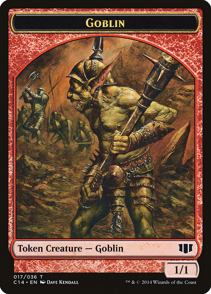 Goblin // Goat Double-Sided Token [Commander 2014 Tokens] | Good Games Cannington