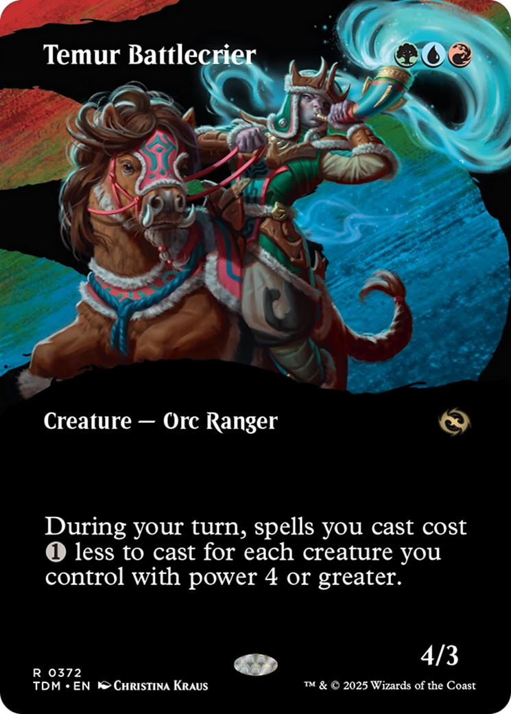 Temur Battlecrier (Borderless) [Tarkir: Dragonstorm] | Good Games Cannington