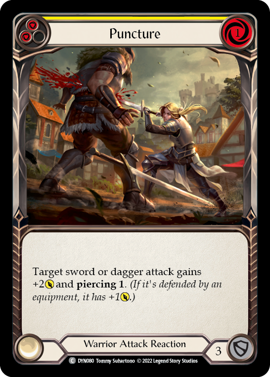 Puncture (Yellow) [DYN080] (Dynasty)  Rainbow Foil | Good Games Cannington