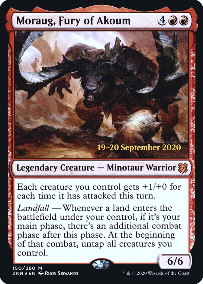 Moraug, Fury of Akoum [Zendikar Rising Prerelease Promos] | Good Games Cannington