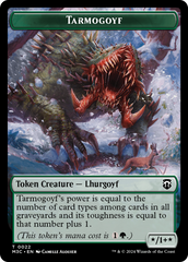 Tarmogoyf (Ripple Foil) // Goblin Double-Sided Token [Modern Horizons 3 Commander Tokens] | Good Games Cannington