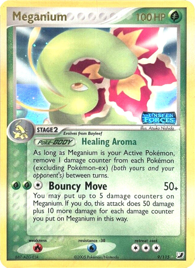 Meganium (9/115) (Stamped) [EX: Unseen Forces] | Good Games Cannington