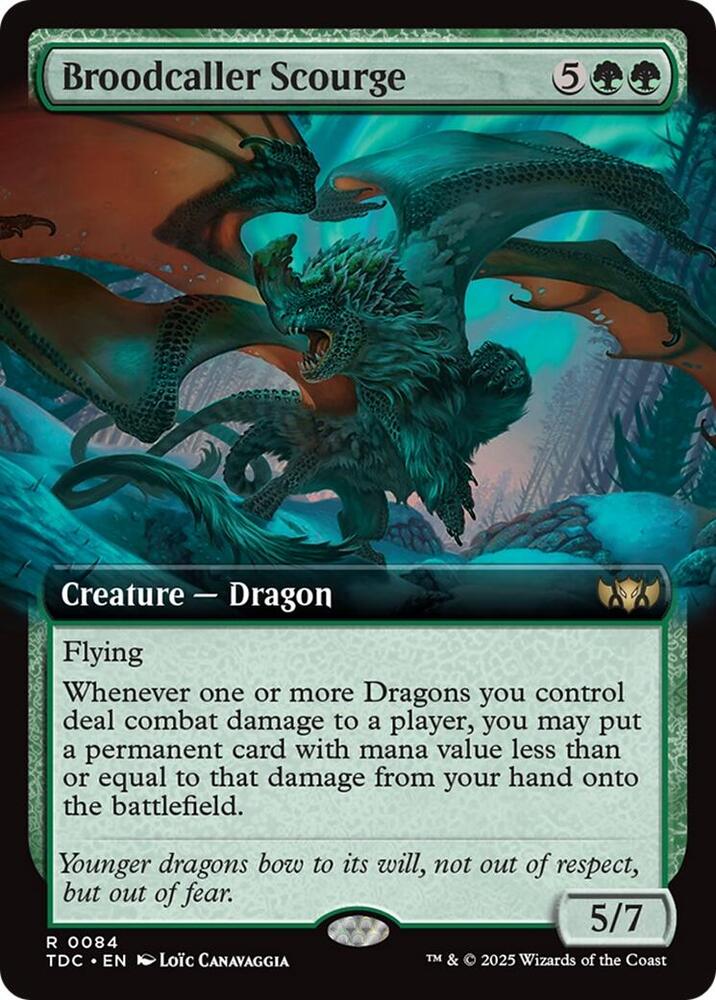 Broodcaller Scourge 84 (Commander: Tarkir: Dragonstorm)  - Extended Art | Good Games Cannington