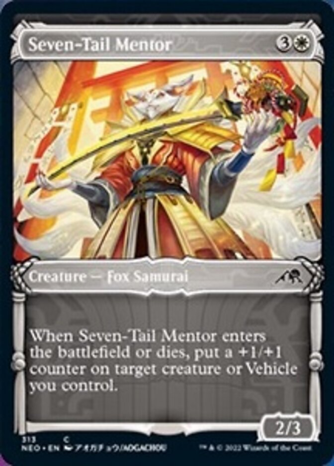 Seven-Tail Mentor (Showcase Samurai) [Kamigawa: Neon Dynasty] | Good Games Cannington