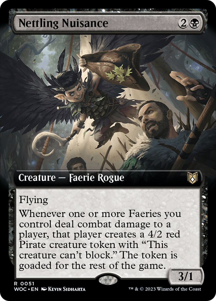 Nettling Nuisance (Extended Art) [Wilds of Eldraine Commander] | Good Games Cannington