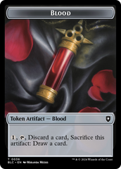 Spider // Blood Double-Sided Token [Bloomburrow Commander Tokens] | Good Games Cannington