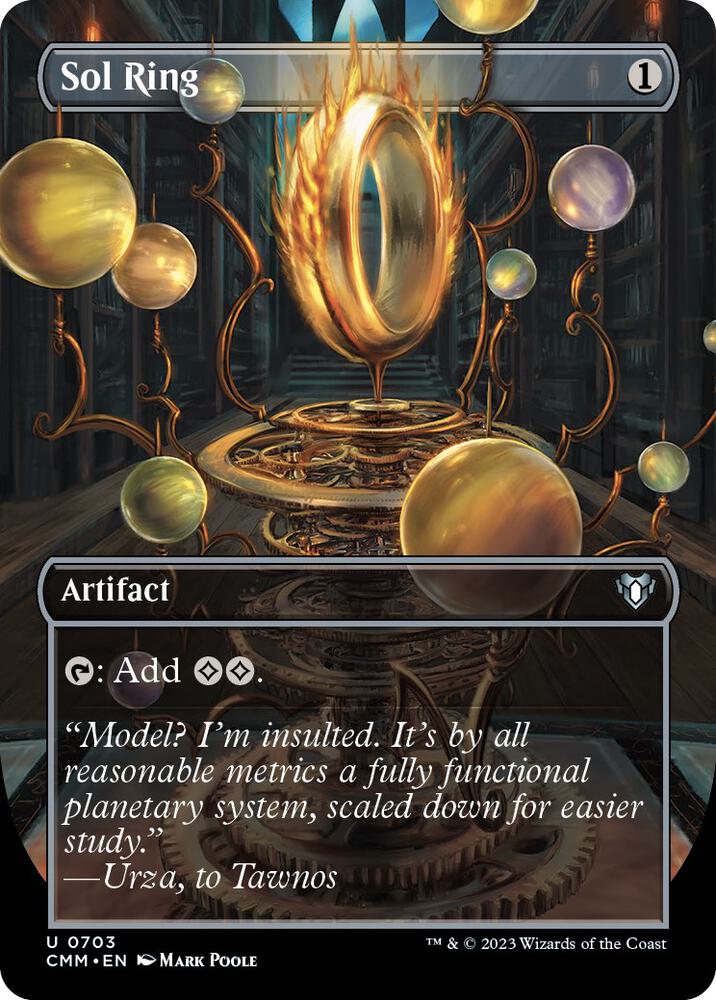Sol Ring 703 (Commander Masters)  - Borderless Foil | Good Games Cannington