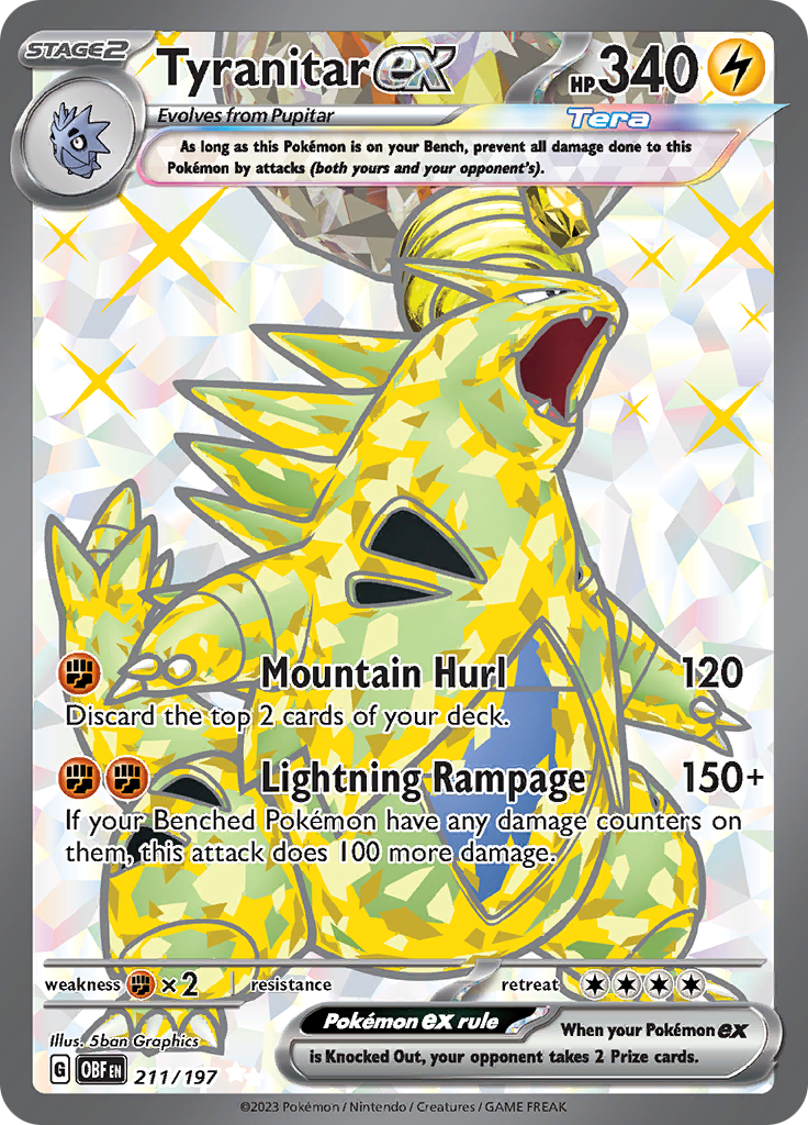 Tyranitar ex (211/197) [Scarlet & Violet: Obsidian Flames] | Good Games Cannington