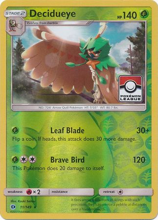 Decidueye (11/149) (League Promo) [Sun & Moon: Base Set] | Good Games Cannington