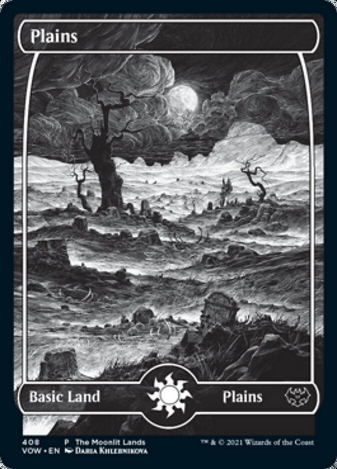 Plains (The Moonlit Lands) (Foil Etched) [Innistrad: Crimson Vow Promos] | Good Games Cannington
