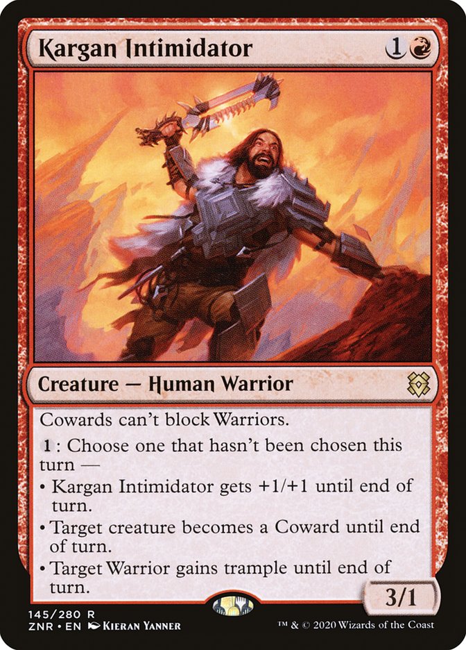 Kargan Intimidator 145 (Zendikar Rising)  | Good Games Cannington